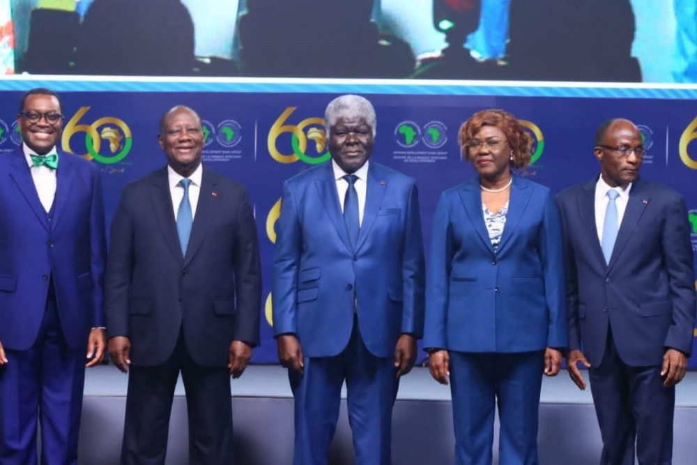Côte d&rsquo;Ivoire : 60è anniversaire de la BAD, Dr. Akinwumi A. Adesinaprésente les investissements colossaux de la banque dans plusieursprojets de l’Etat ivoirien